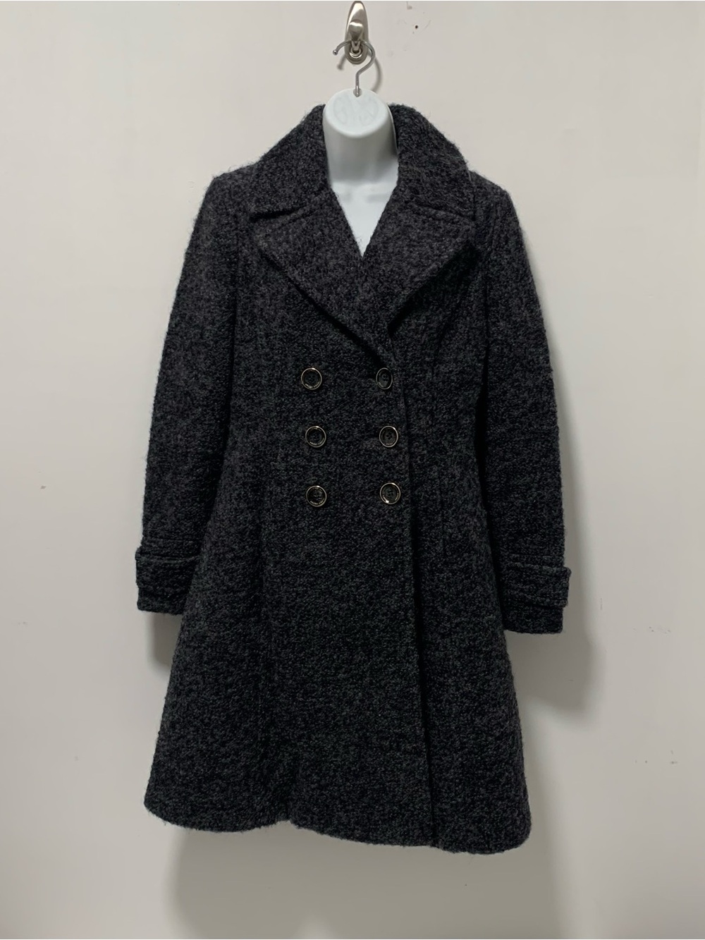 Ivanka Trump Women's Double-Breasted Wool Blend Coat - Charcoal Gray